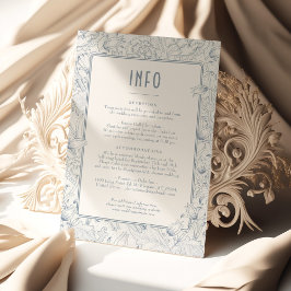 Convites Belle Époque Elegance: Detalhes do Casamento Azul 