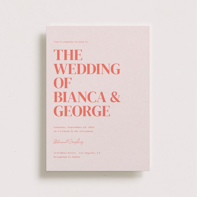 Convites Belmont Vertical Wedding (Criador carregado)