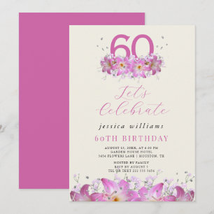 Convites Belo Aniversário da Glitter Floral