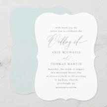 Belo Azul com Casamento Calliográfico