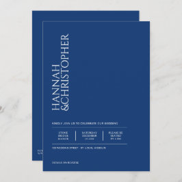 Convites Belo Azul com o Casamento dos Detalhes