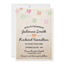 Belo Casamento de Banner de Bunting Vintage