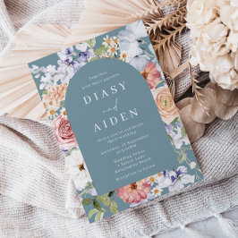 Convites Belo Casamento de Frame de Arca Floral Botânica