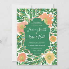 Convites Belo Casamento de Pintura Por Aquarela