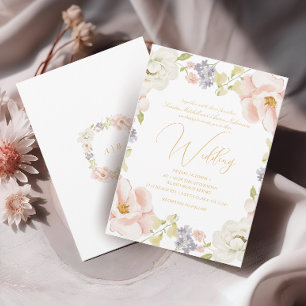 Convites Belo Casamento de Primavera de Flor Magnolia