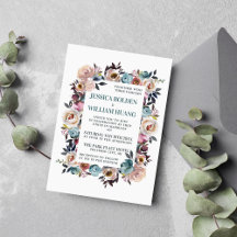 Belo Casamento de Primavera Floral Pastel Teal