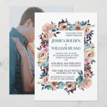 Belo Casamento de Primavera Floral Pastel Teal
