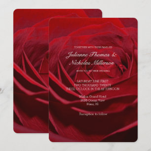 Convites Belo casamento de Rosas vermelhas