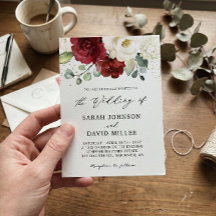 Belo Casamento Floral de Rosa Vermelha Branca Euca