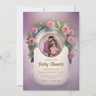 Convites Belo Chá de fraldas de Fotografias Personalizadas