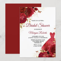Belo Chá de panela de Vestido de Rosas vermelhas S