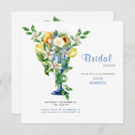 Convites Belo Chá de panela Floral Mediterrâneo