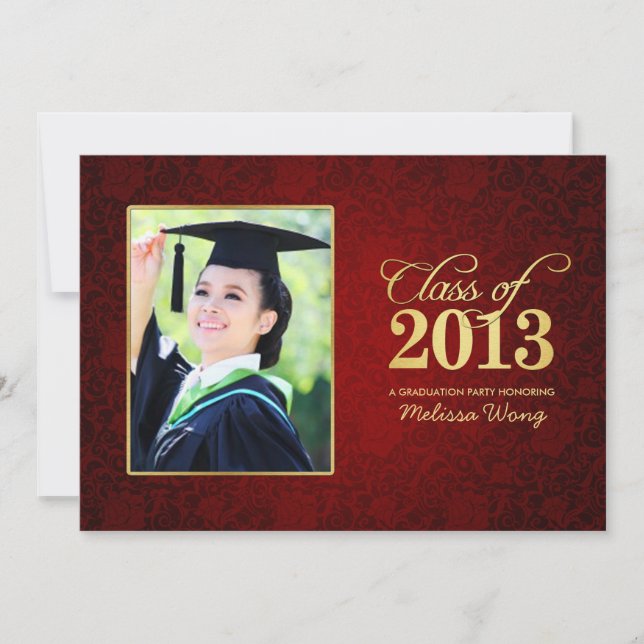 Convites Belo Damasco Vermelho e Classe Dourada de 2013 (Frente)