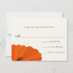 Convites Belo Elegante Coral Poppy Casamento RSVP