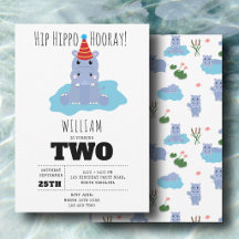 Belo Hipopótamo Hip Hippo Hurra Aniversário de Cri