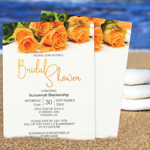 Convites Belo Modelo de Orange Rose Bouquet