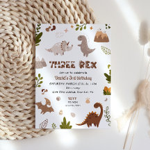 Belo Nêutrico Três Rex Dinossauro Aniversário