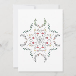 Convites Belo padrão de flores, mandala