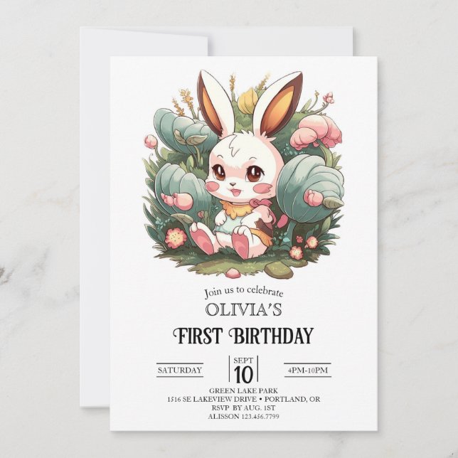 Convites Belo primeiro aniversario digital (Frente)