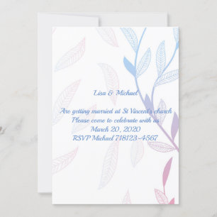 Convites Belo Quadro Floral