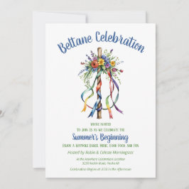 Convites Beltane Maypole Summer Floral Sabbat Party