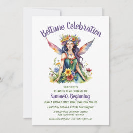 Convites Beltane Summer Fairy Floral Sabbat Party