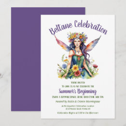 Convites Beltane Summer Fairy Floral Sabbat Party