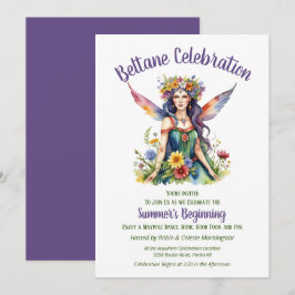 Convites Beltane Summer Fairy Floral Sabbat Party