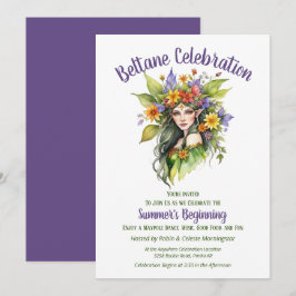 Convites Beltane Summer Fairy Floral Sabbat Party