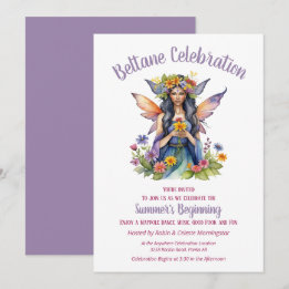 Convites Beltane Summer Fairy Floral Sabbat Party