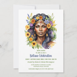 Convites Beltane Summer Goddess Floral Sabbat Party