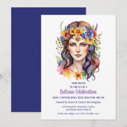 Convites Beltane Summer Goddess Floral Sabbat Party