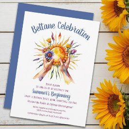 Convites Beltane Summer Sun Floral Sabbat Party