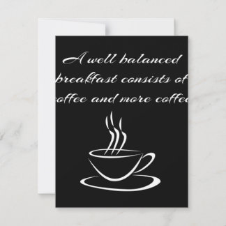 Convites Bem equilibrado Café Café Cafeeiro Cafeína Lover 
