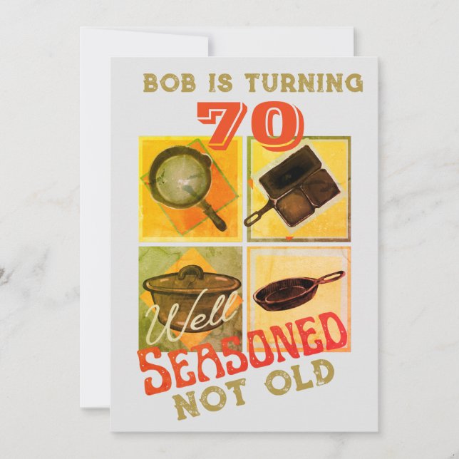 Convites Bem Vazado Não Festa de aniversário Antiga (Frente)