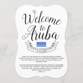 Convites Bem-vindo a Aruba | Casamento de Destino Personali