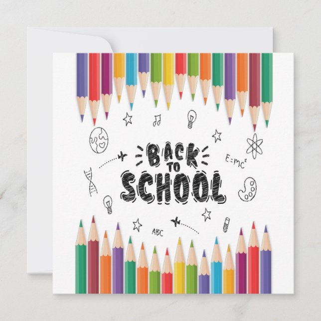 Convites Bem-Vindo À Camisa De Escola, Primeiro Dia De Esco (Frente)