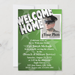 Convites Bem-vindo a Casa/ Militar