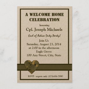 Convites Bem-vindo a Casa Militar