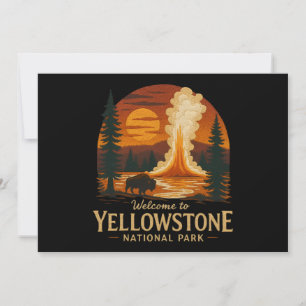 Convites Bem-vindo à Embroiderme Yellowstone Nacional EUA