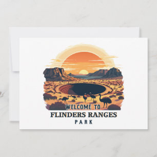 Convites Bem-vindo à Flinders Ranges Nacional Australiano