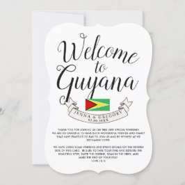 Convites Bem-vindo à Guiana | Casamento de Destino Personal