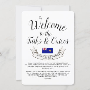 Convites Bem-vindo a Turks e Caicos Casamento de destino