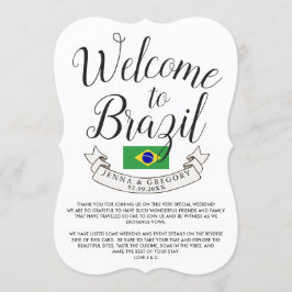 Convites Bem-vindo ao Brasil | Personalizado de Casamento d