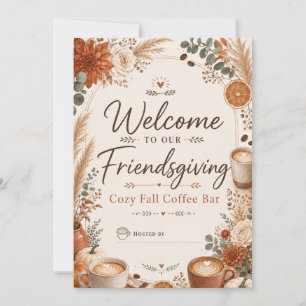Convites Bem-vindo ao nosso Café Friendsgiving
