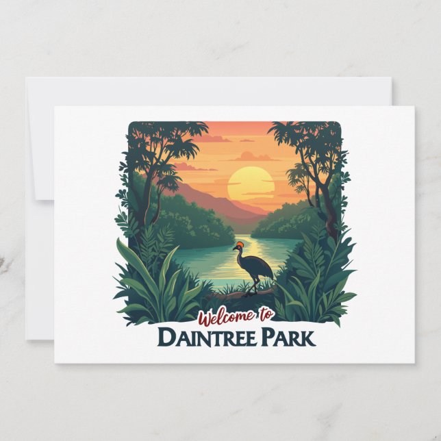 Convites Bem-vindo ao Parque Nacional Australiano Daintree (Frente)