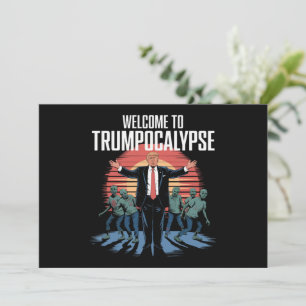 Convites Bem-vindo ao Trump-ocalypse Funny Trump Halloween