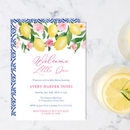 Convites Bem-vindos o pequeno Chá de fraldas da Garota do C