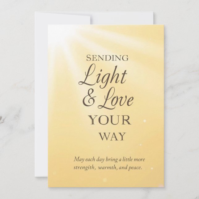 Convites Bênçãos de Sol Radiante – Enviando Luz e Amor  (Frente)