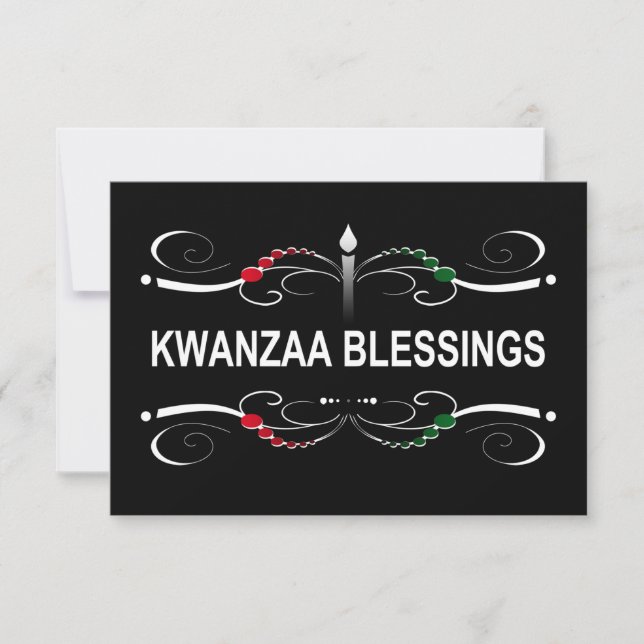 Convites bênçãos sofisticadas de kwanzaa (Frente)
